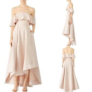 C/MEO Collective Blush Temptation Ruffle Detail Off The Shoulder Gown Size S